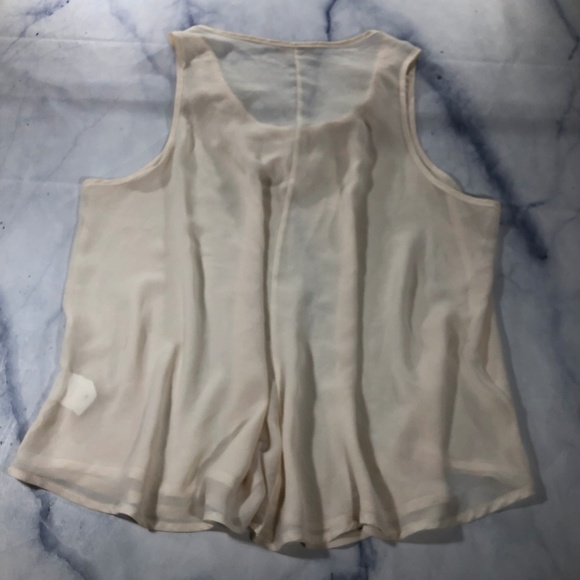 Lush Nordstrom Cream Pearl Crochet Tank Top Blouse - Picture 6 of 8